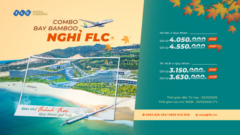 Thu Quy Nhơn Dịu Êm – Combo Bay Bamboo + Nghỉ FLC chỉ từ 3.15 triệu!