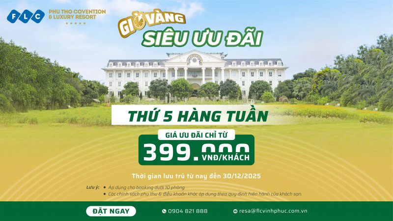 GIỜ VÀNG THỨ 5 - DEAL SIÊU HỜI CHỈ 399K/NGƯỜI!